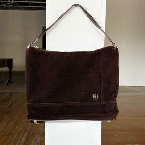 Kate Spade espresso, brown corduroy shoulder bag